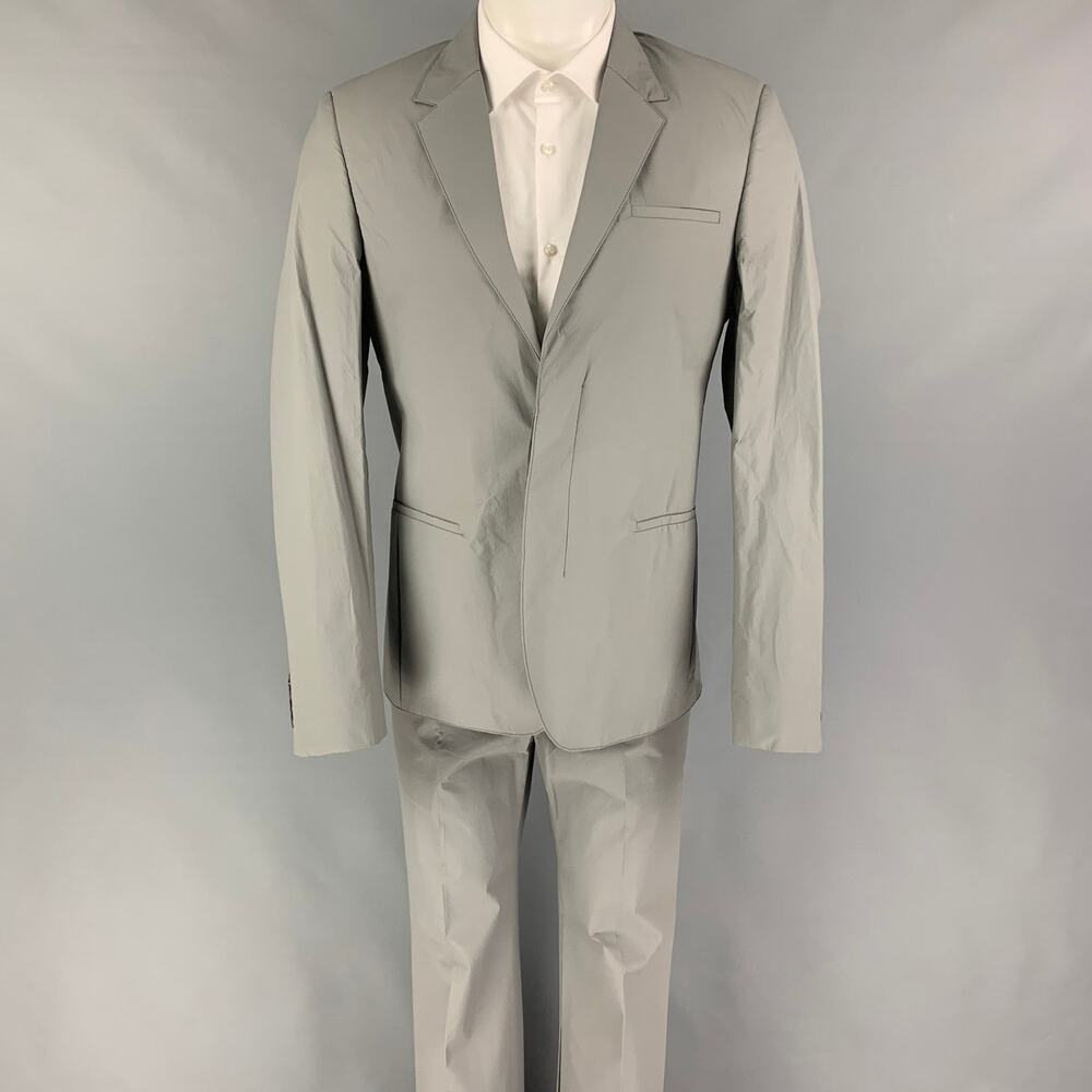 CALVIN KLEIN COLLECTION Size 38 Grey Polyurethane Polyester Suit